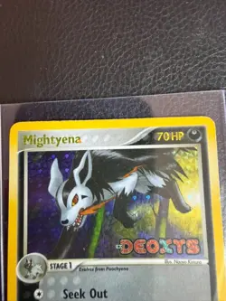 MIGHTYENA 12/107 EX Deoxys REVERSE HOLO RH rare Pokemon TCG card LP - Image 2