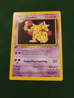 Pokemon Kadabra Card Base Set German 1st Edition Uncommon Card 32/102 Nm - Image 1