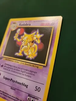 Pokemon Kadabra Card Base Set German 1st Edition Uncommon Card 32/102 Nm - Image 3