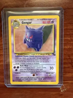 Pokemon Gengar Fossil 20/62 80 HP Rare 1999 Card - Image 1