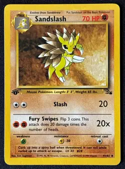 1st Edition Sandslash - Fossil - #41/62 - Vintage Pokemon Card 1999 WOTC - Image 1