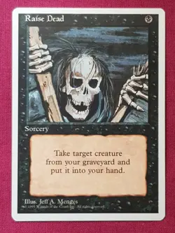 Magic The Gathering 4TH EDITION RAISE DEAD black card MTG - Image 1