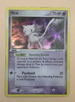 2006 Pokemon Promo Card, Mew 4/17 POP Series 4, Holo Rare, SWIRL And ORBS LP - Image 1