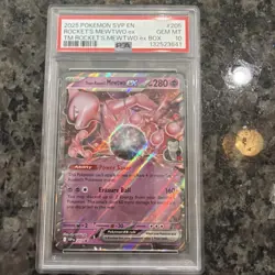 Team Rocket's Mewtwo ex 205 Sv: Scarlet & Violet Promo Card PSA 10 - Image 1
