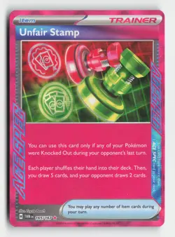 Pokemon Twilight Masquerade #165/167 Unfair Stamp - Image 1
