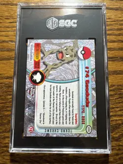 2000 Topps Chrome Pokemon Geodude Tekno Chrome Sgc 9.5 Mint+ - Image 2