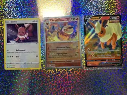 Pokemon TCG Promo: SWSH149 Flareon V; Cosmos Holo SWSH127 Eevee - Image 1