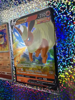 Pokemon TCG Promo: SWSH149 Flareon V; Cosmos Holo SWSH127 Eevee - Image 3