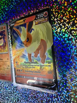 Pokemon TCG Promo: SWSH149 Flareon V; Cosmos Holo SWSH127 Eevee - Image 4
