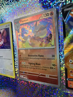 Pokemon TCG Promo: SWSH149 Flareon V; Cosmos Holo SWSH127 Eevee - Image 5