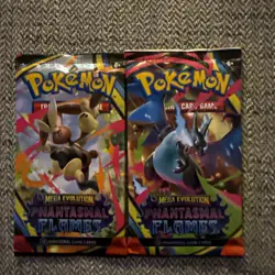 Bulk Lot POKEMON MEGA EVOLUTION Phantasmal Flames Booster Packs x2 Live Auction - Image 1