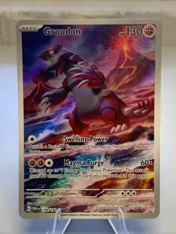 🔥 Groudon #199/182 Illustration Rare NM/M | Paradox Rift - 2023 Pokemon Card - Image 1