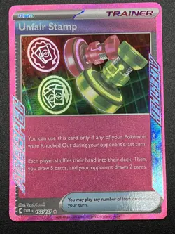 Pokemon TCG Unfair Stamp Scarlet & Violet-Twilight Masquerade 165/167 Holo - Image 1