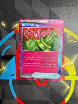 Unfair Stamp 165/167 Twilight Masquerade ACE SPEC Rare Pokemon TCG Card NM - Image 1