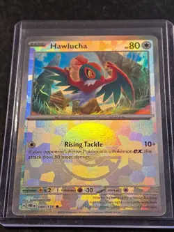 Pokemon TCG Hawlucha 089/131 Poke Ball Reverse Holo Paldea Evolved NM - Image 1