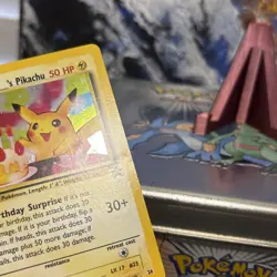 Birthday Pikachu - 24 Pokemon WOTC Promo - Holo MP 🎂 - Image 4