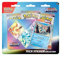 Pokemon TCG Prismatic Evolutions Tech Sticker Collection Glaceon 3 Pack Sealed - Image 1