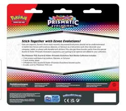 Pokemon TCG Prismatic Evolutions Tech Sticker Collection Glaceon 3 Pack Sealed - Image 2