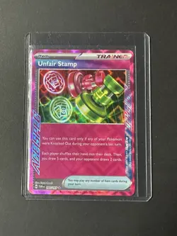 Pokemon TCG Unfair Stamp 165/167 Twilight Masquerade Pink Ace Spec Trainer - Image 3