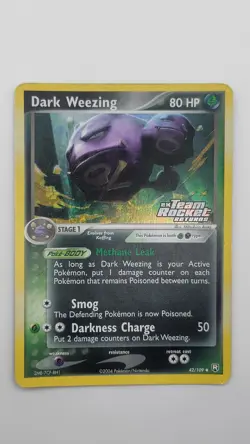 Dark Weezing 42/109 Team Rocket Returns Reverse Holo Stamp Pokemon TCG Card - Image 1