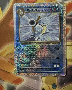 Pokemon TCG Dark Blastoise Holo 4/110 Reverse Pokemon Card LC - Image 1