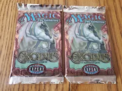 MAGIC THE GATHERING Lot of Two (2) EXODUS Factory Sealed Booster Packs - Image 1