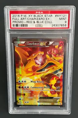 Pokemon Charizard EX #XY121 XY Black Star Promo Red & Blue Coll. PSA 9 MINT - Image 1