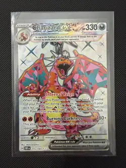 Pokemon TCG Charizard EX Obsidian Flames Full Art Holo Card 215/197 - Image 1