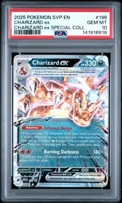 Charizard EX 2025 Pokemon SVP EN Black Star Promo #196 PSA 10 - Image 1