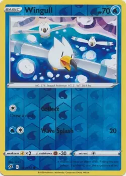 Wingull 041/192| Rare Reverse Holo Card Pokemon Sword & Shield Rebel Clash - Image 1