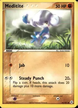 Meditite 66/101 Common EX Hidden Legends Pokemon - Image 1