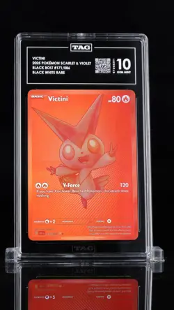 VICTINI #171 - POKEMON Scarlet & Violet: Black Bolt - Black White Rare TAG 10 - Image 1