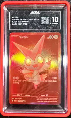 VICTINI #171 - POKEMON Scarlet & Violet: Black Bolt - Black White Rare TAG 10 - Image 2