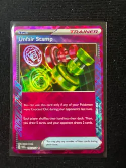 Pokemon Twilight Masquerade Unfair Stamp Ace Spec Trainer 165/167 - Image 1