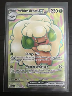Pokemon TCG S&V White Flare Whimsicott EX 157/086 English - Image 1