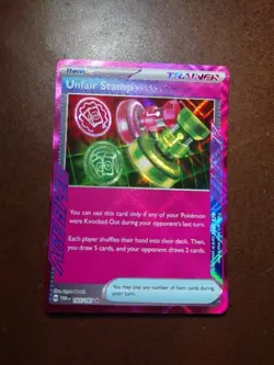 Pokemon TCG Unfair Stamp Scarlet & Violet-Twilight Masquerade 165/167 Holo... - Image 1