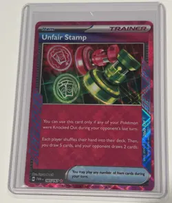 Pokemon TCG UNFAIR STAMP 165/167 Ace Spec Trainer Item SV Twilight Masquerade NM - Image 1