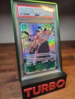 2024 One Piece OP06 EN Manga Alternate Art #118 Roronoa Zoro PSA 10 GEM MINT - Image 2