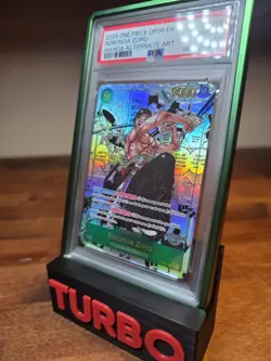 2024 One Piece OP06 EN Manga Alternate Art #118 Roronoa Zoro PSA 10 GEM MINT - Image 3