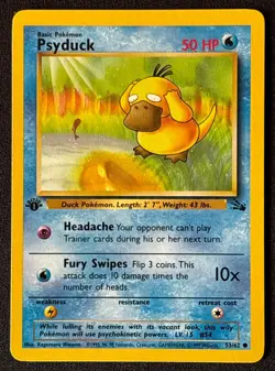 1st Edition Psyduck - Fossil - #53/62 - Vintage Pokemon Card 1999 WOTC - Image 1