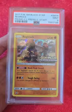 Mint Psa Graded Holo Staff Prerelease Promo Regirock Pokemon Card - Image 1