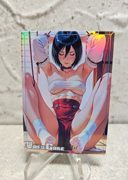 Mikasa Ackerman Trading Card Waifu Goddess Story Anime Girl holo Karte Manga - Image 1