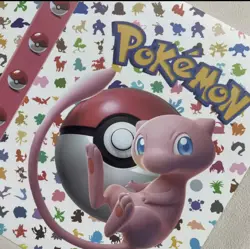 Pokemon Trading Card Binder Album – Mew Design – 4-Pocket Card Storage Book - Image 5