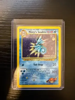 Misty's Seadra 9/132 Holo Prerelease Promo - WoTC Pokemon TCG Card - LP - Image 1