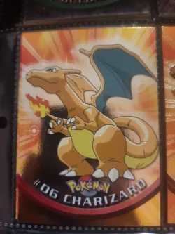 Topps Pokemon Series 1 Charizard 06 Silver Foil 1st Print Card Blue Logo - Image 2