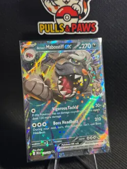 Arven's Mabosstiff ex 139/182 Destined Rivals Pokemon TCG NM - Image 1