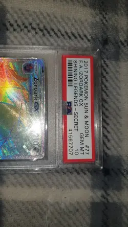 2017 Pokemon Sun and Moon Shining Legends Secret Zoroark GX PSA 10 GEM MINT #77 - Image 2