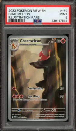 PSA 9 Mint Charmeleon 169/165 2023 Pokemon 151 Illustration Rare - Image 1