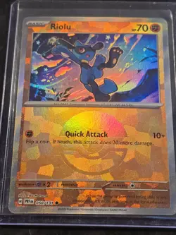 Pokemon TCG Riolu 050/131 Poke Ball Reverse Holo Paldea Evolved NM - Image 1