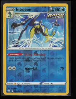 Inteleon 043/198 Pokemon Chilling Reign Reverse Holo Rare Near Mint - Image 1